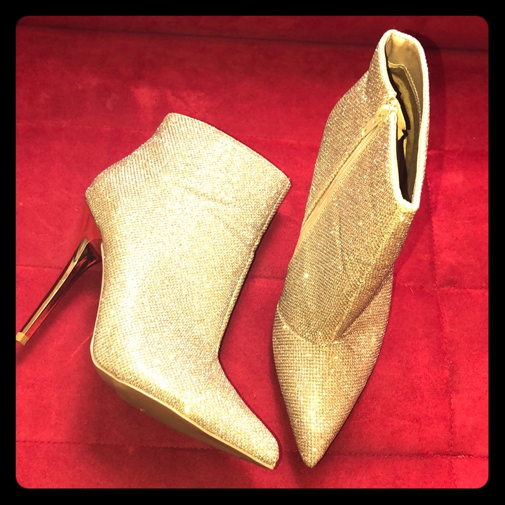 Golden Gold Sparkling ankle boots ☀️